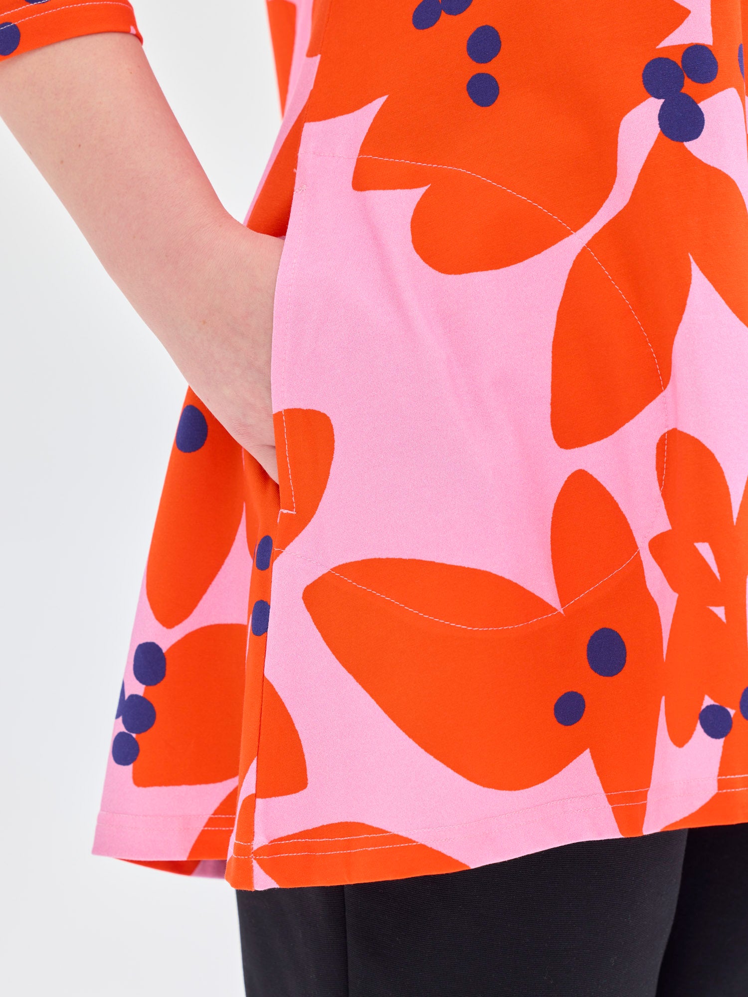 Pisara tunic 3/4 sleeve Orapaatsama, Pink