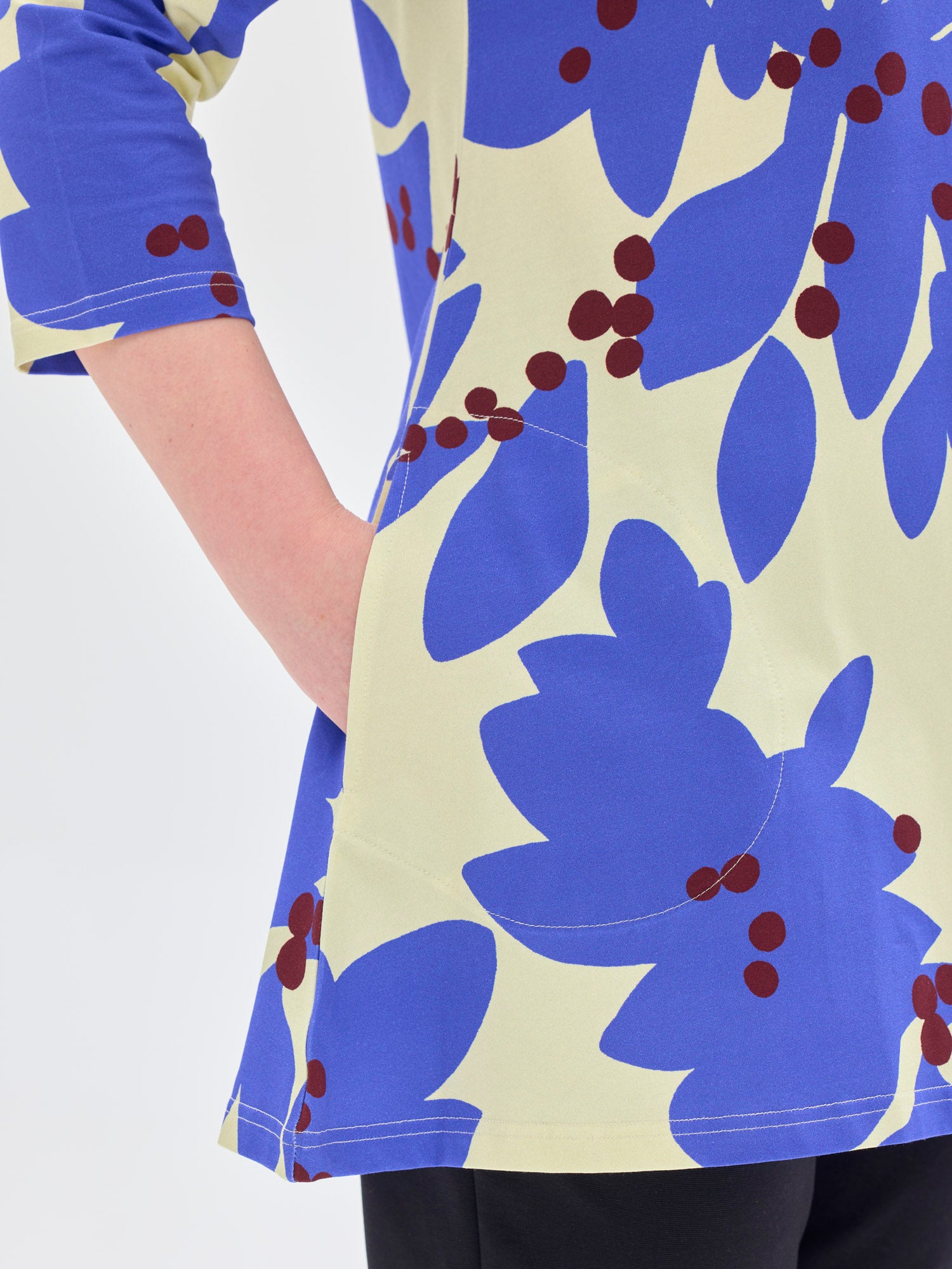 Pisara tunic 3/4 sleeve Orapaatsama, Blue