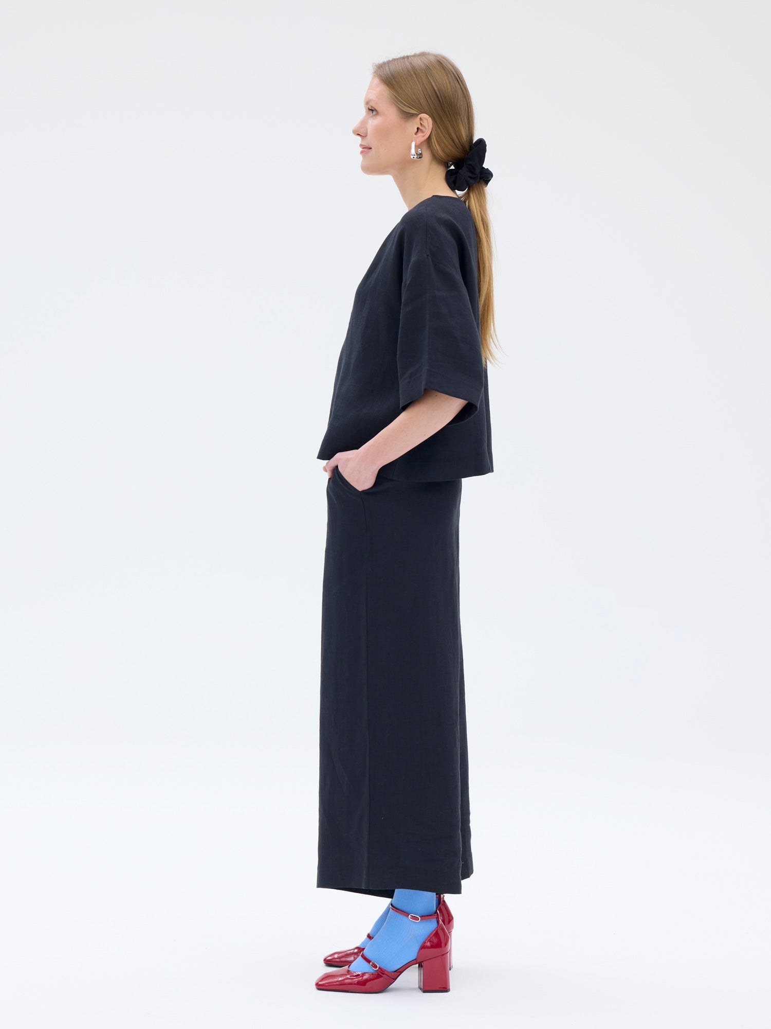 Minttu Linen Pants, Black