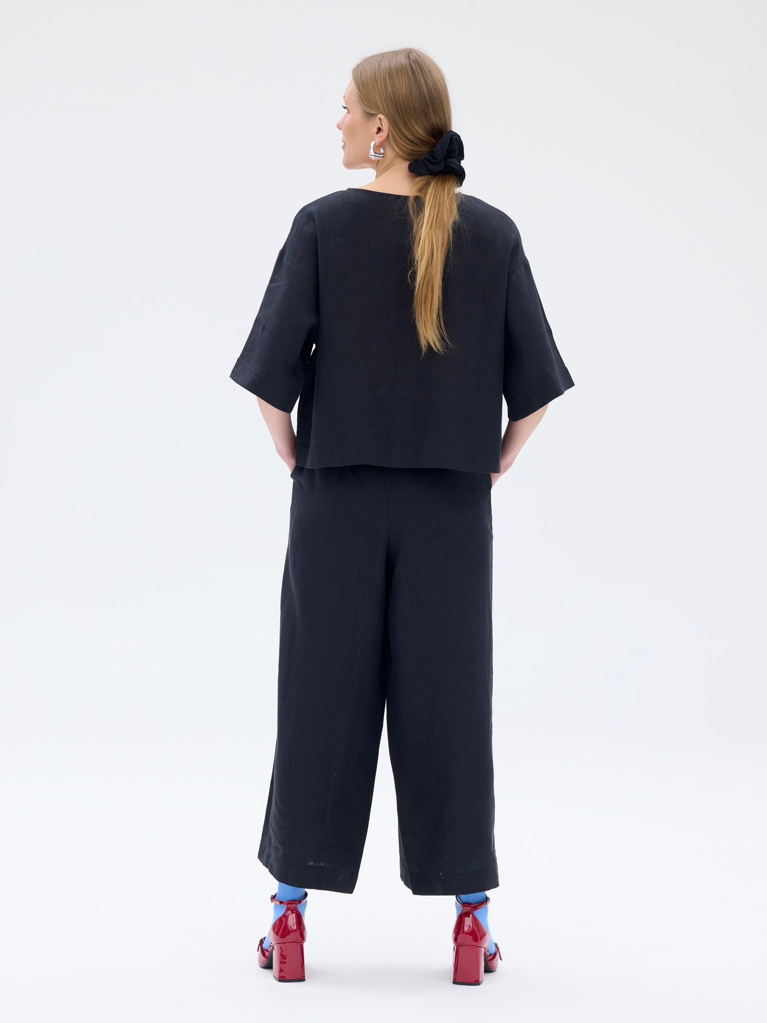Minttu Linen Pants, Black