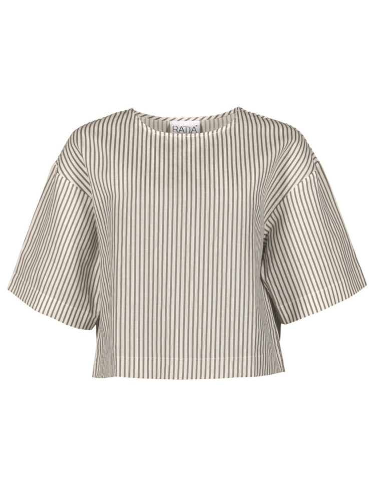Matilda Shirt, White/Grey