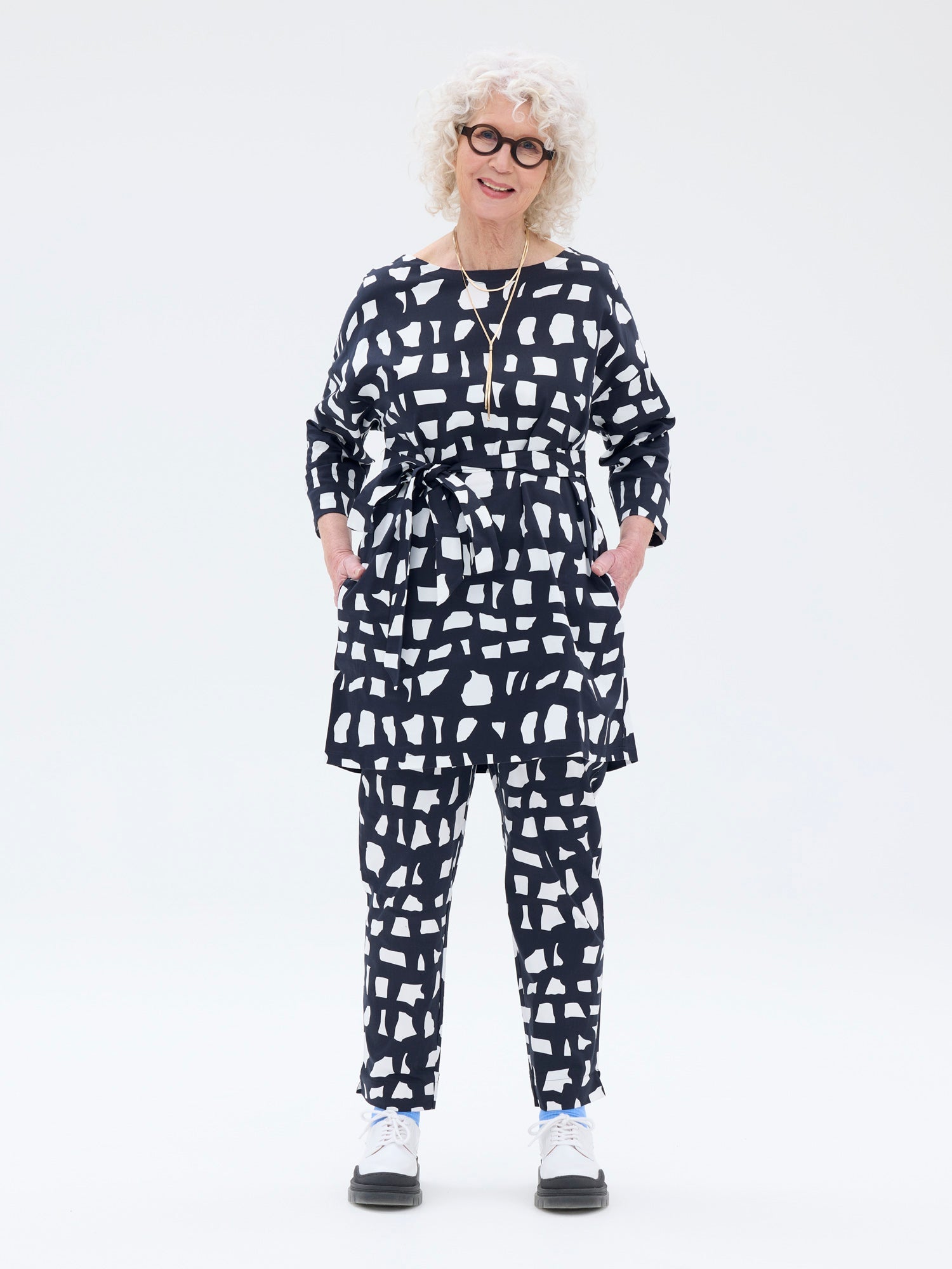 Tuulikki Pants Block, Black/White
