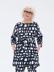 Helena Tunika  Block, Musta/Valkoinen