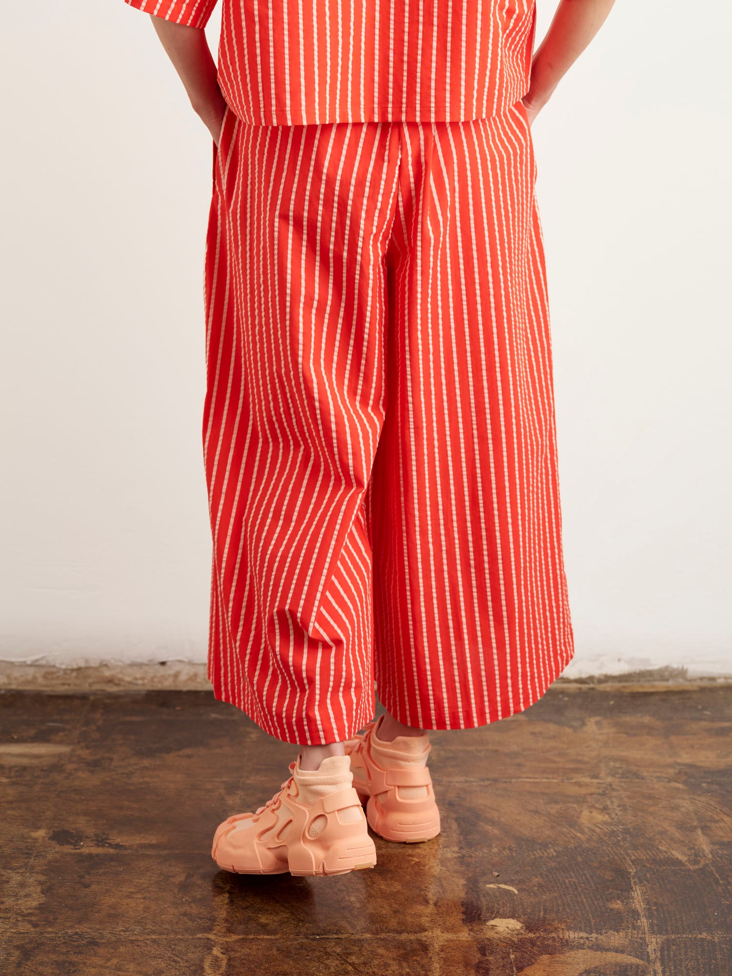 Kamu Trousers Raita, Red/White