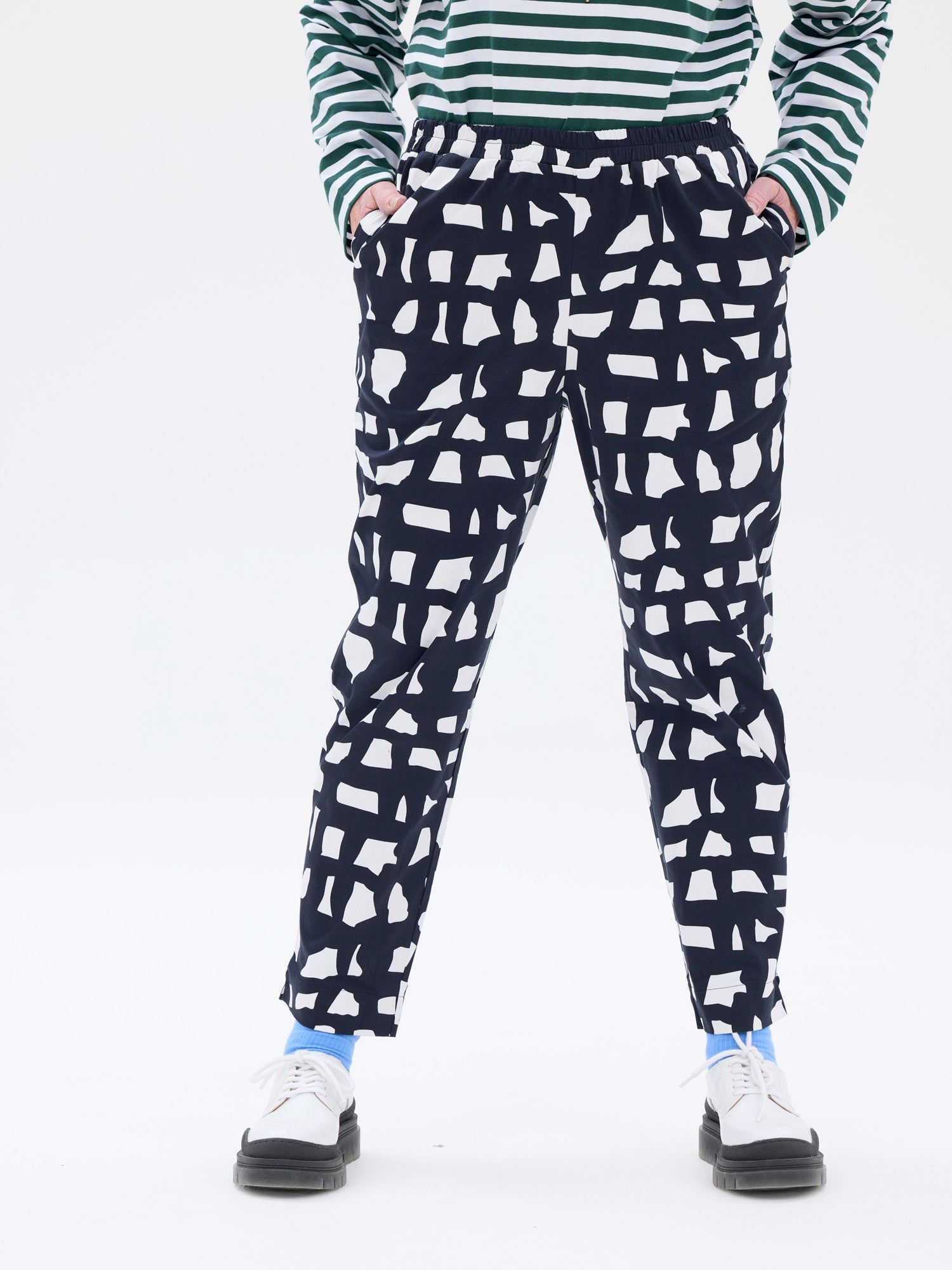 Tuulikki Pants Block, Black/White