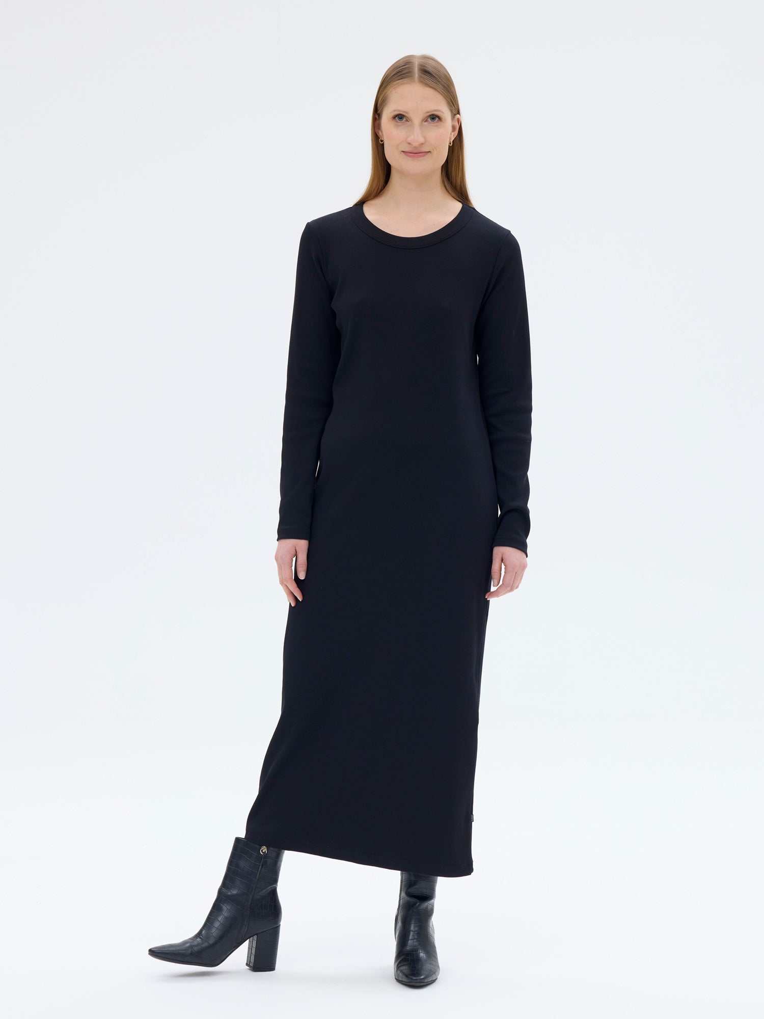 Berkeley Ribbed Dress, Black
