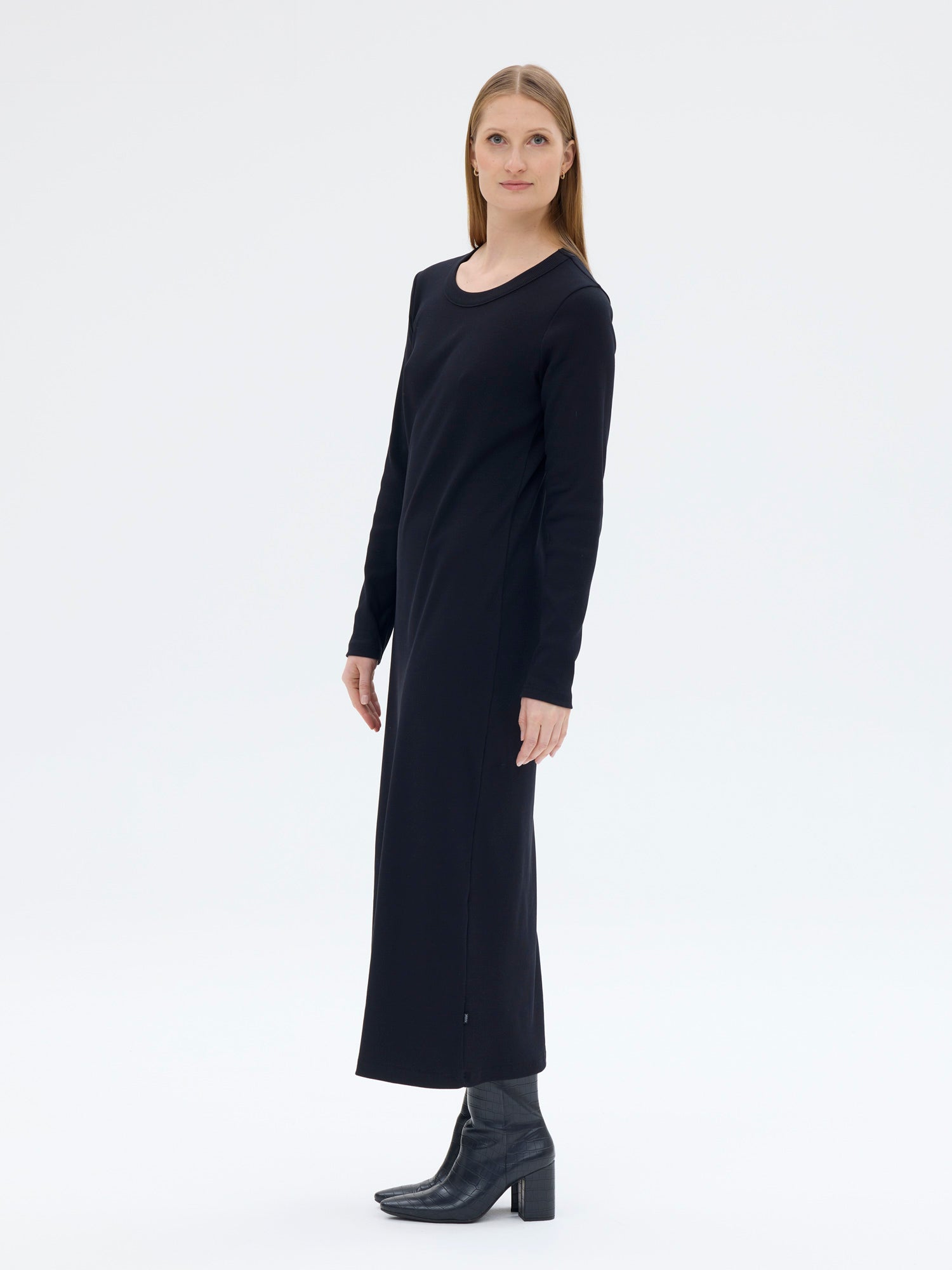 Berkeley Ribbed Dress, Black