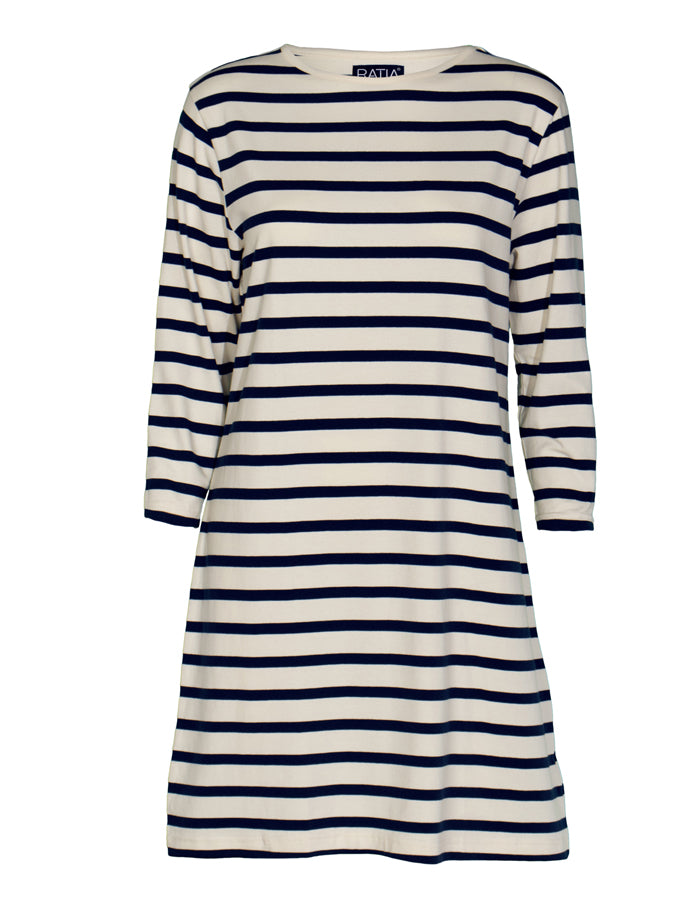 Dilla Dress Stripe, Sand/Blue