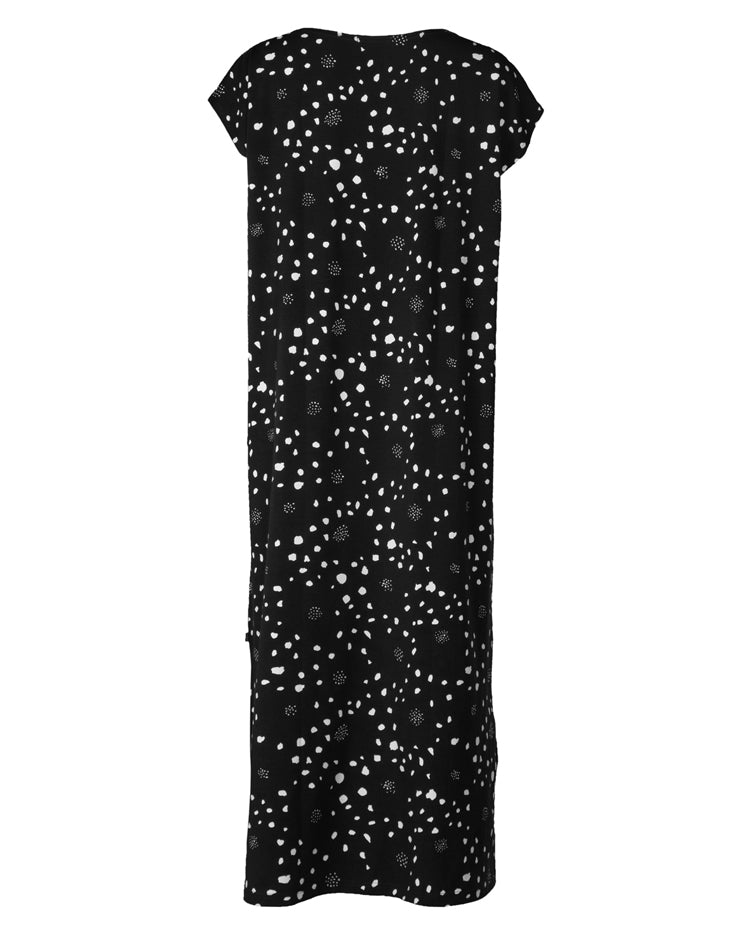 Beatrice Dress Poppy Dot, White/Black