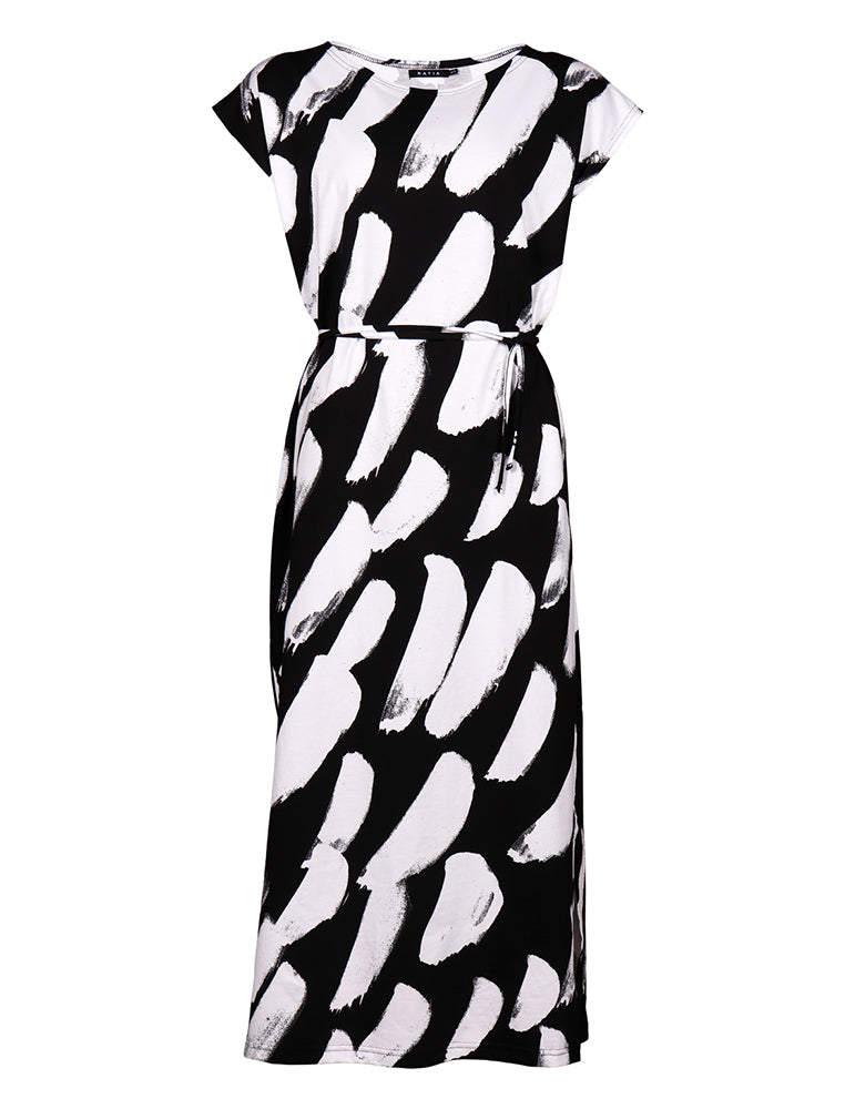 Beatrice Dress Nuoska, Black/White
