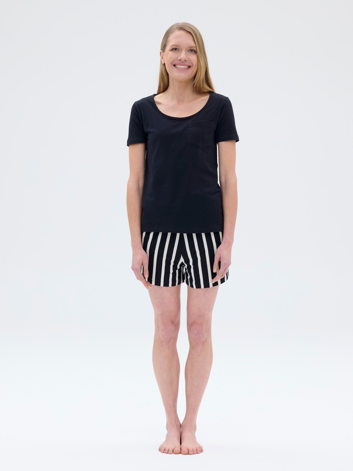 Veni Short Pyjamas, Black/Sand