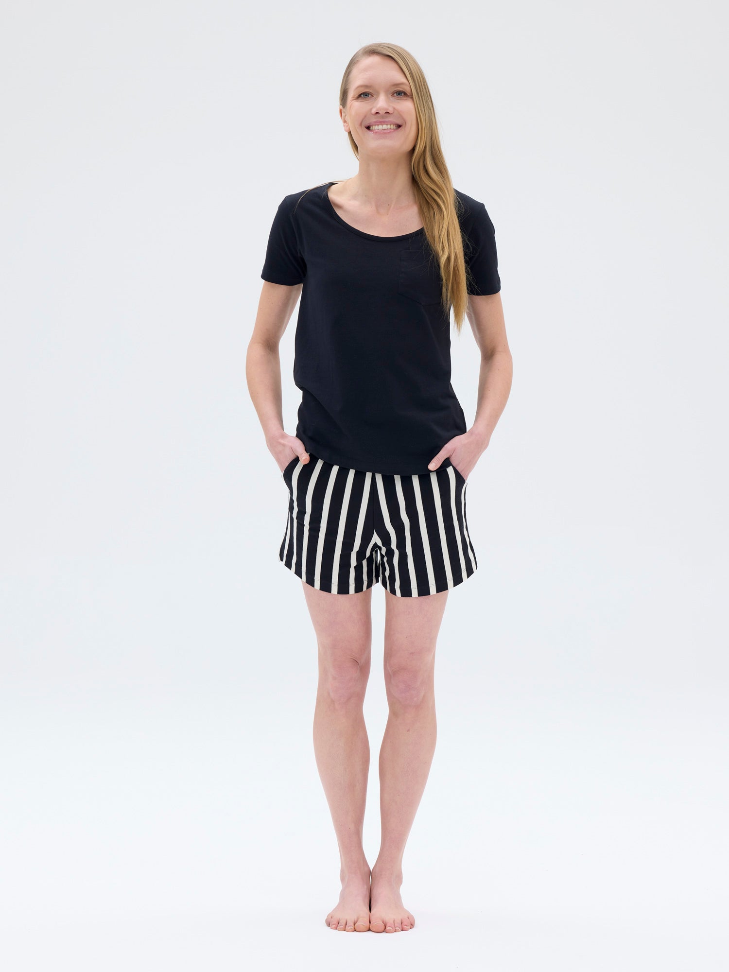 Veni Short Pyjamas, Black/Sand