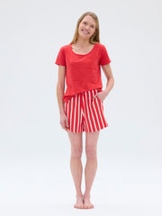 Veni Short Pyjamas, Red/Sand