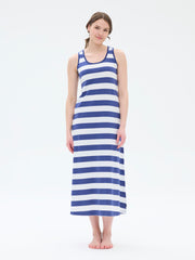 Ilona Nightgown Stripe, Blue/White