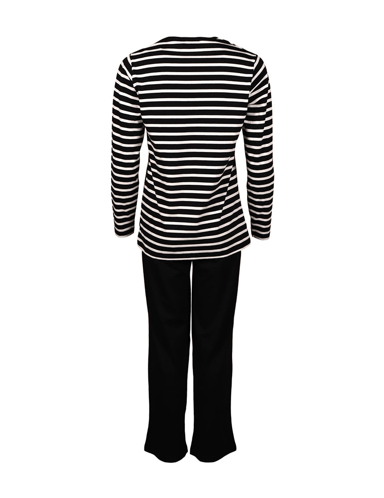 Sofia Pyjamas Classic Stripe, Black/White