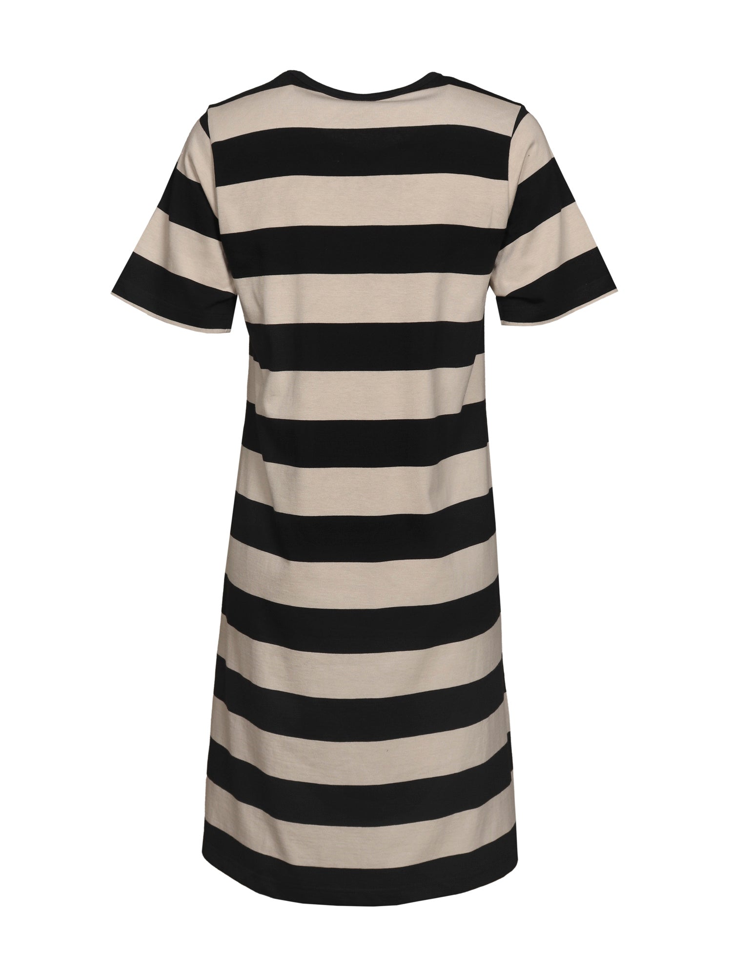 Moona Nightie Stripe, Black/Sand