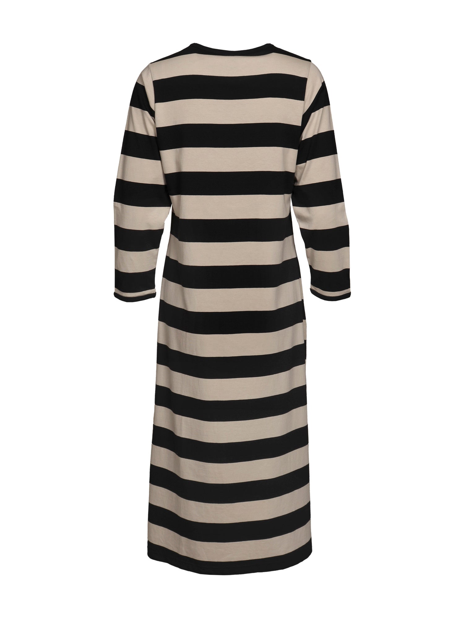 Felia Nightgown Stripe, Black/Sand