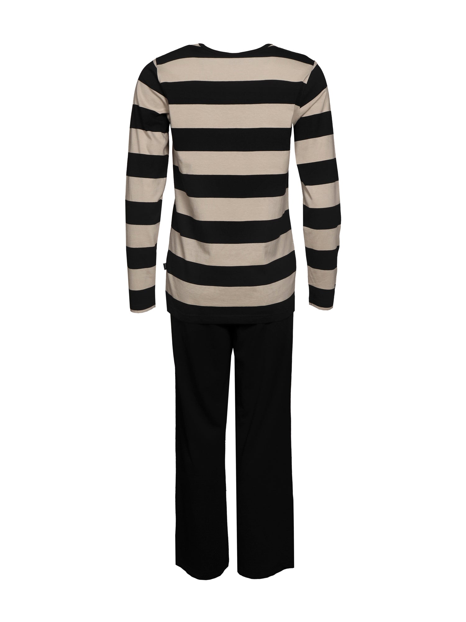 Sofia Pyjamas Stripe, Black/Sand