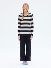 Sofia Pyjamas Stripe, Black/Sand