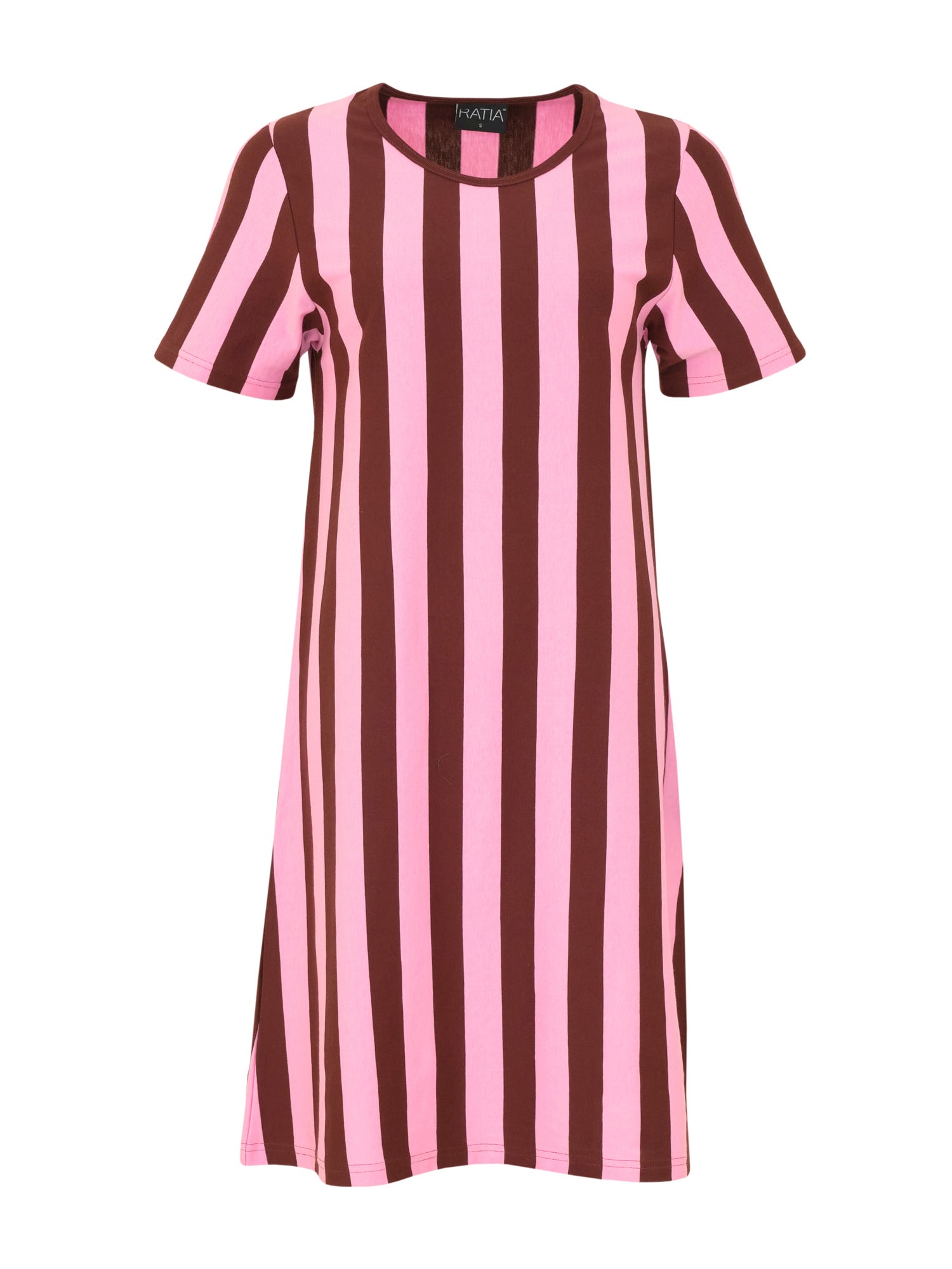 Moona nightshirt Stripe, Pink/Burgundy