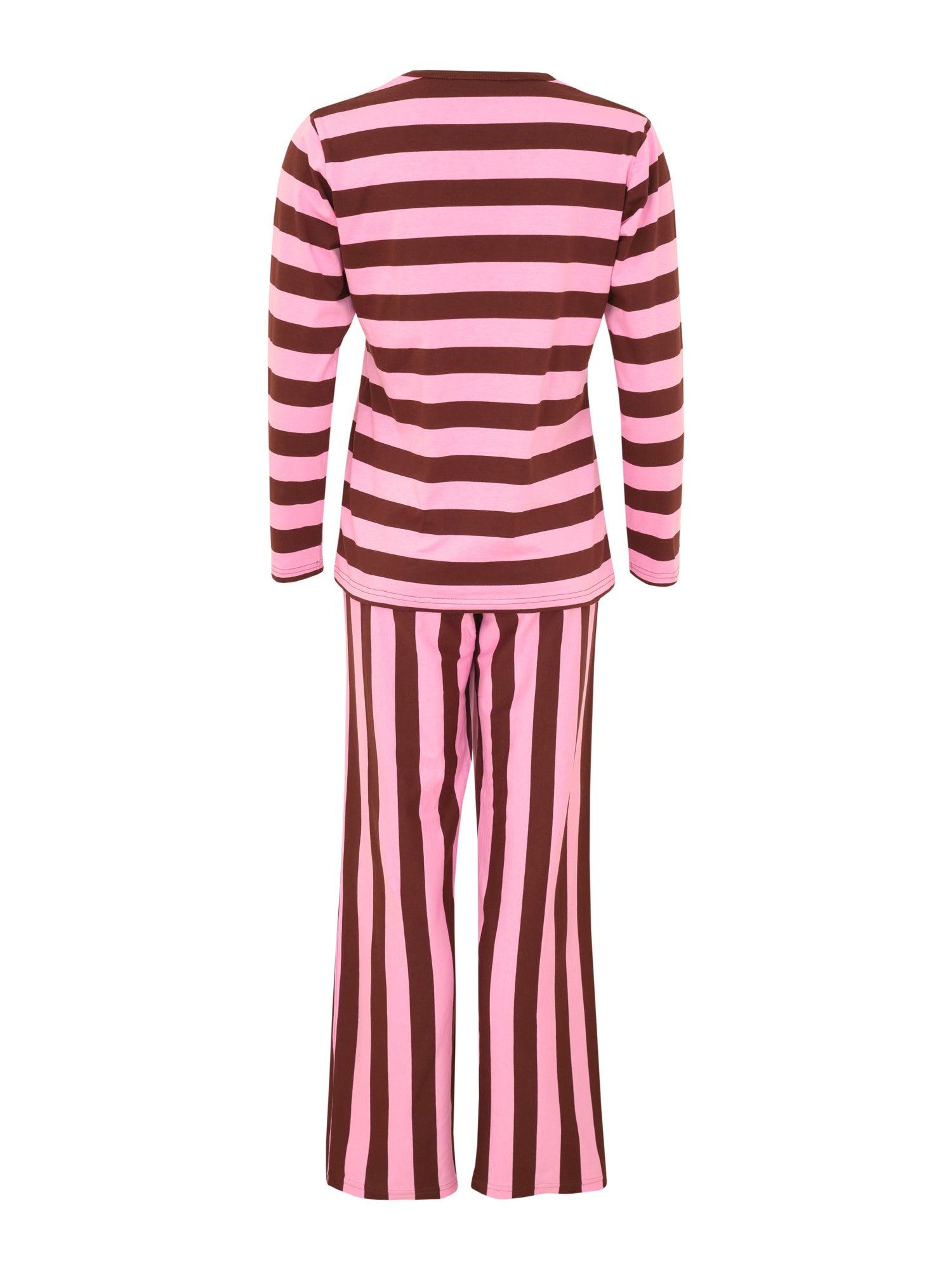 Sofia Pyjamas Stripe, Pink/Burgundy
