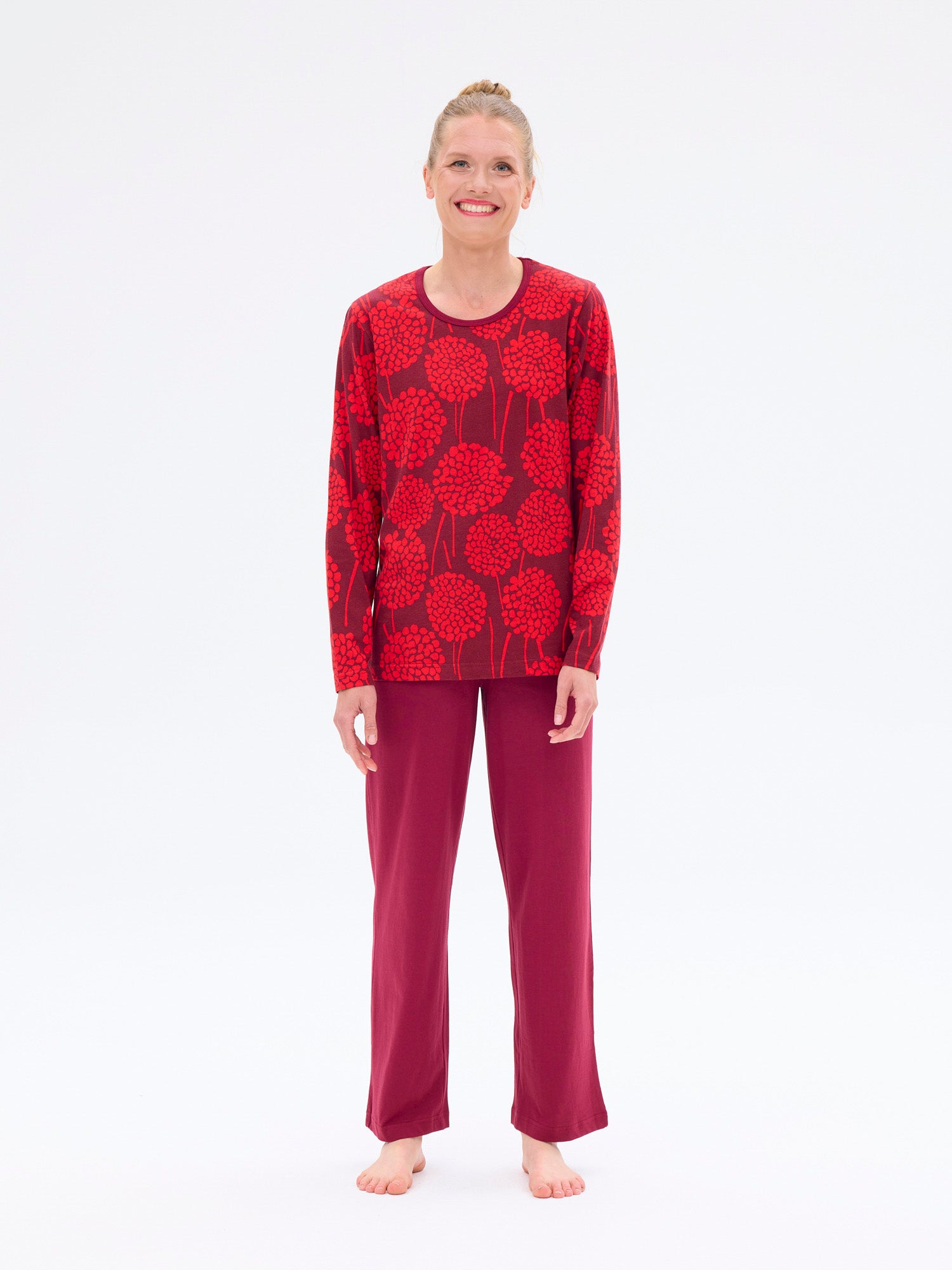 Sofia Pajamas Daaliat, Red