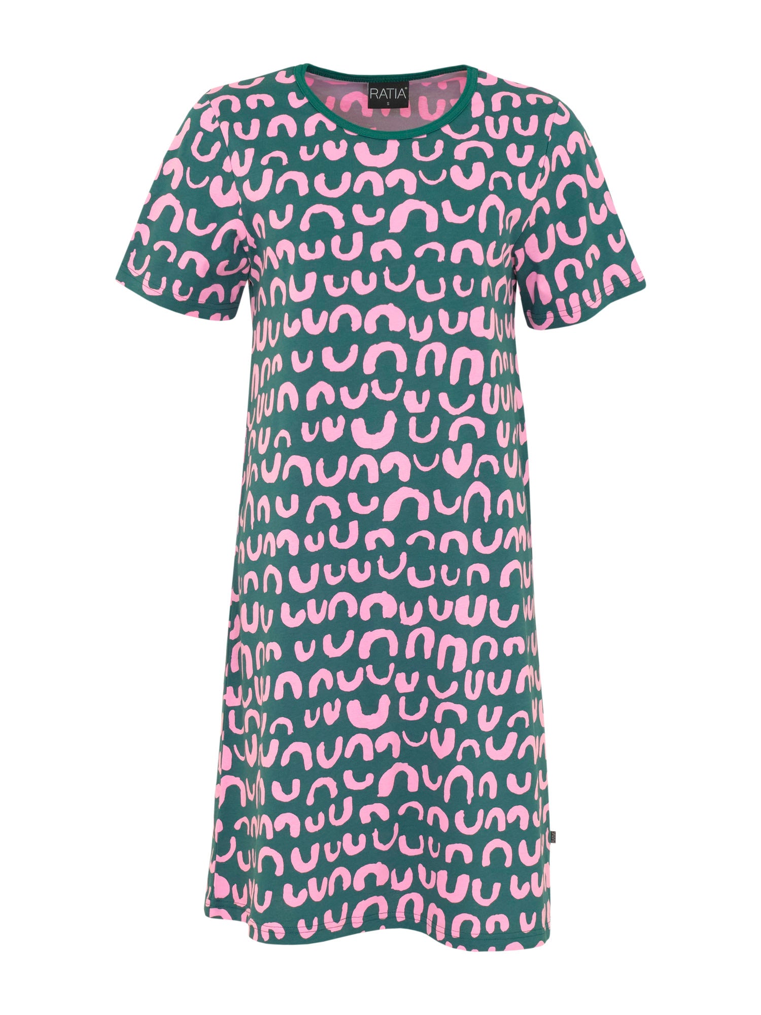 Moona nightshirt Nurinkurin, Pink/Green
