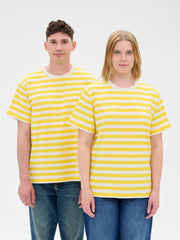 Unisex T-paita Novato, Keltainen/Valkoinen