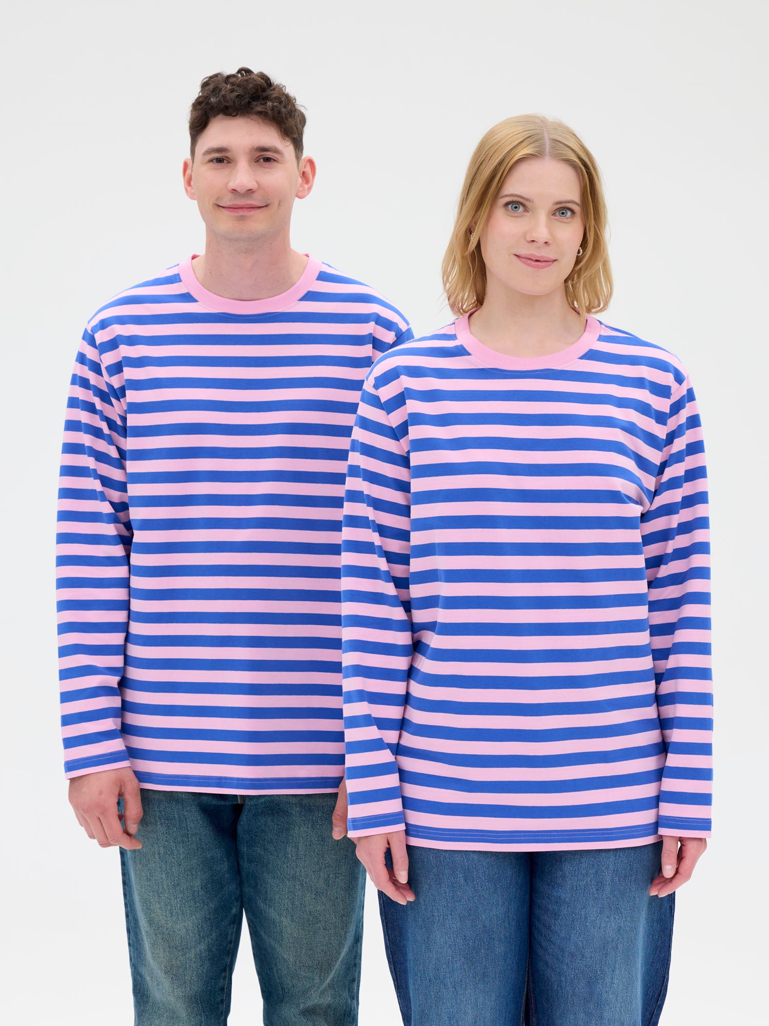 Unisex Paita Modesto Raita, Pinkki/Sininen