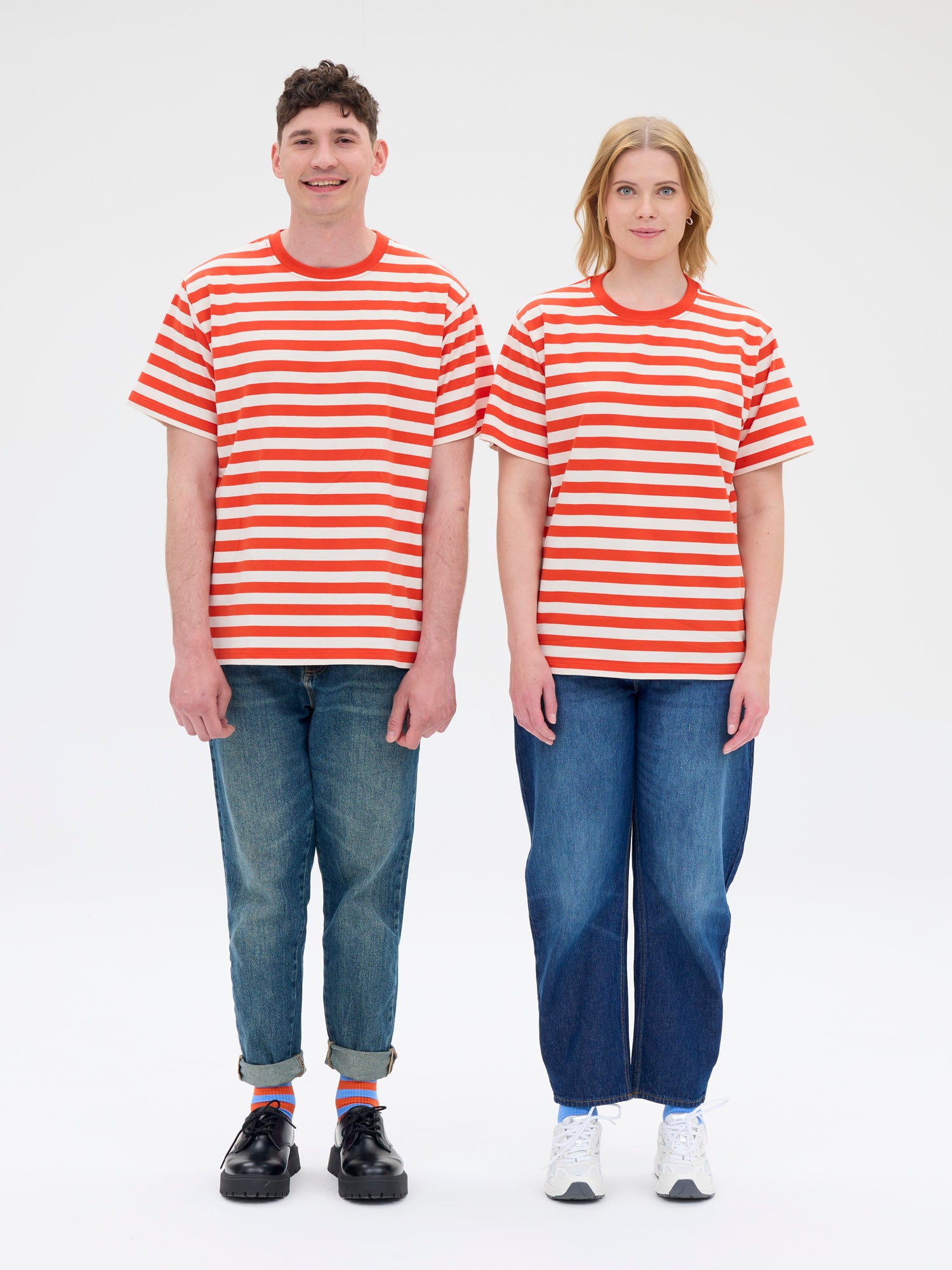 Unisex T-paita Novato Raita, Punainen/Valkoinen