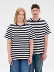 Unisex T-shirt Novato Stripe, Black/White