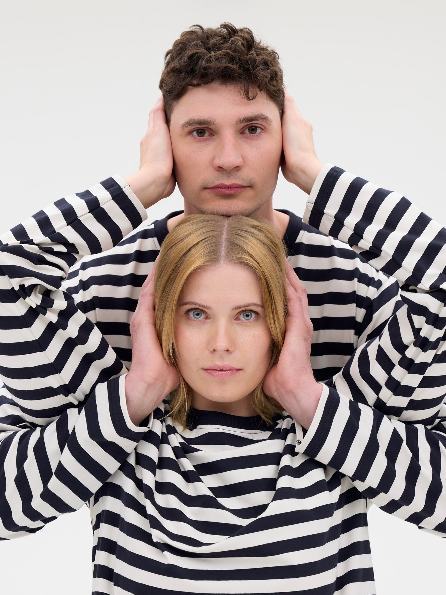 Unisex Paita Modesto Raita, Musta/Valkoinen