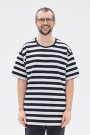 Matti T-shirt Stripe, Black/White