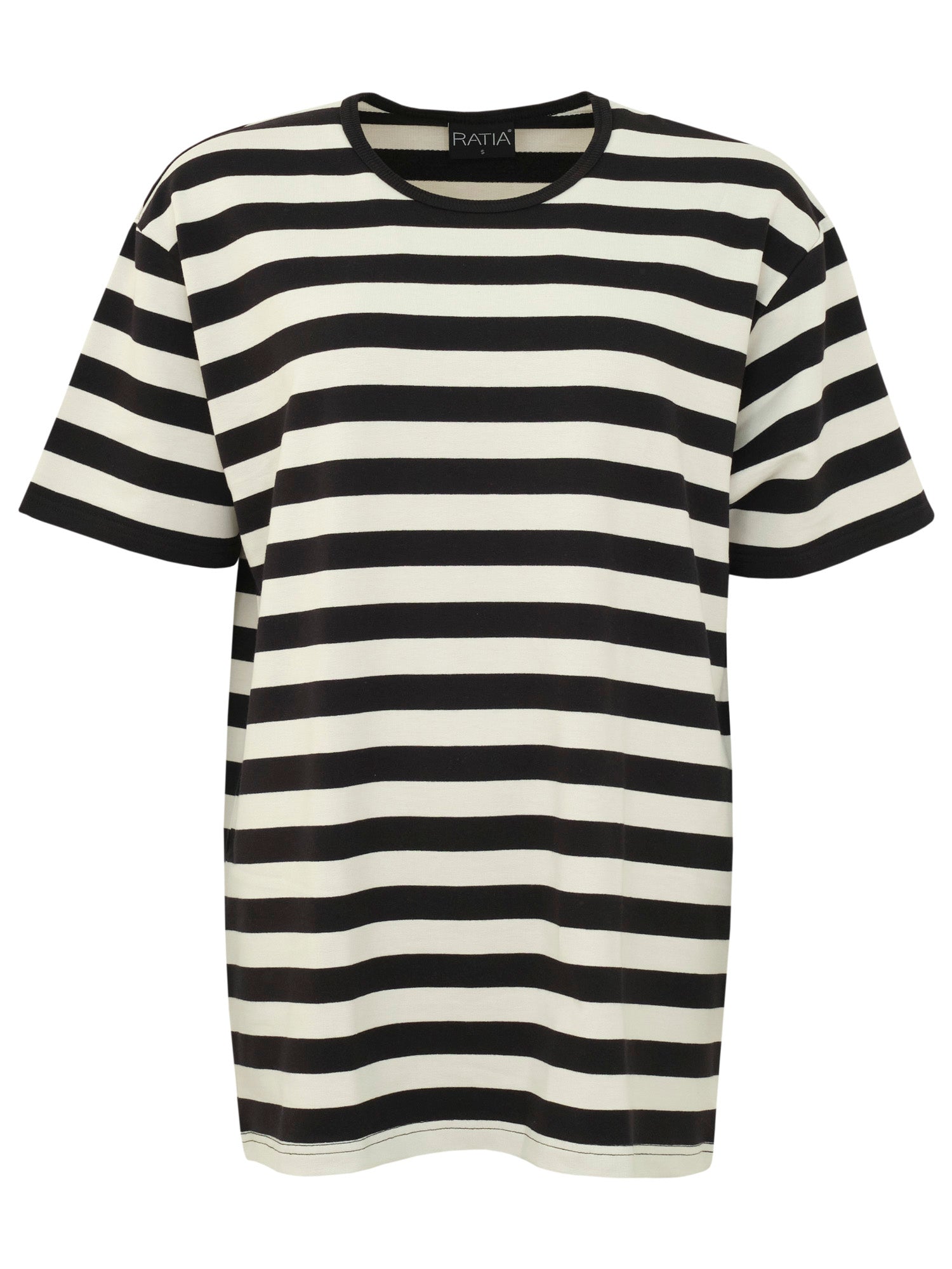 Matti T-paita Raita, Musta/Valkoinen