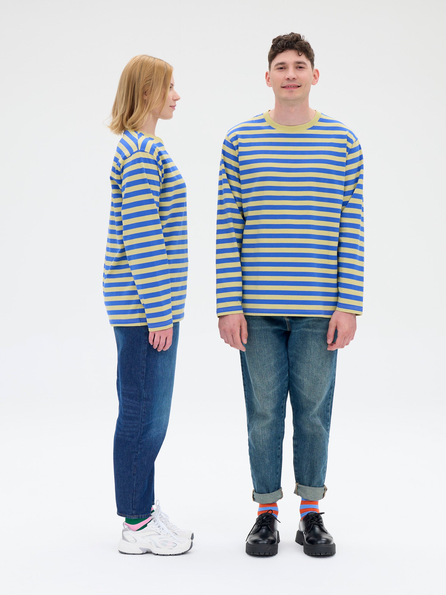 Unisex Paita Modesto Raita, Oliivi/Sininen