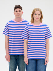 Unisex T-paita Novato Raita, Pinkki/Sininen