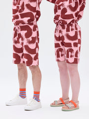 Dinan Unisex Shortsit Kaari, Pinkki/Punainen