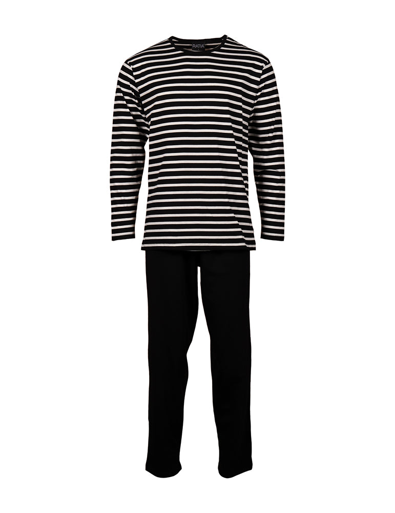 Pajamas Classic Stripe, Black/White