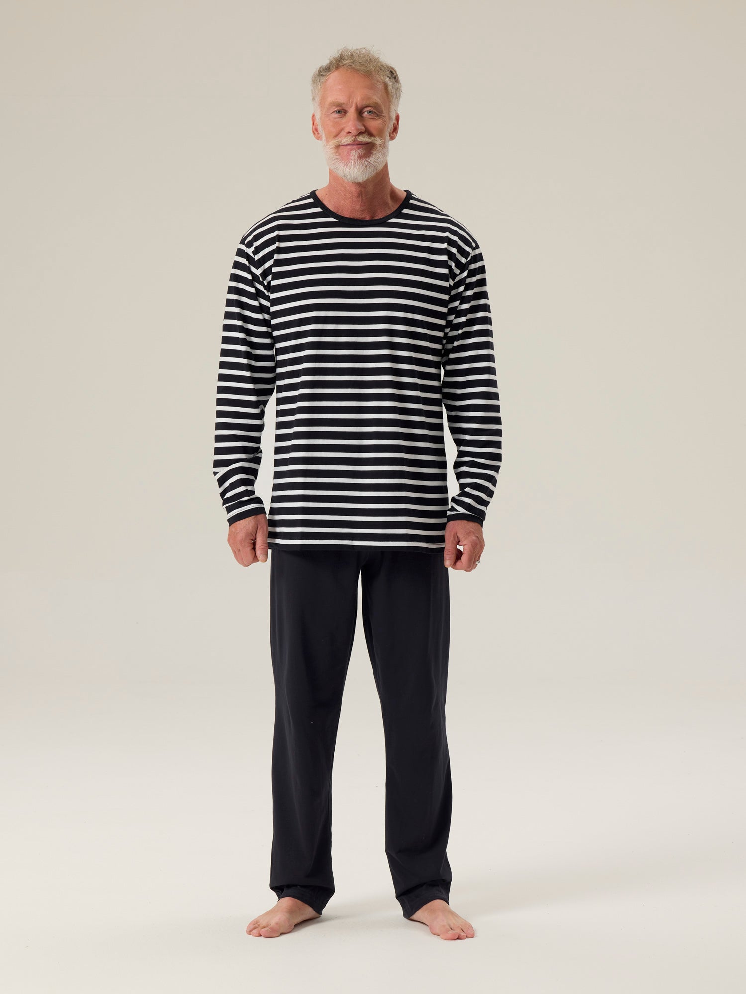 Pajamas Classic Stripe, Black/White