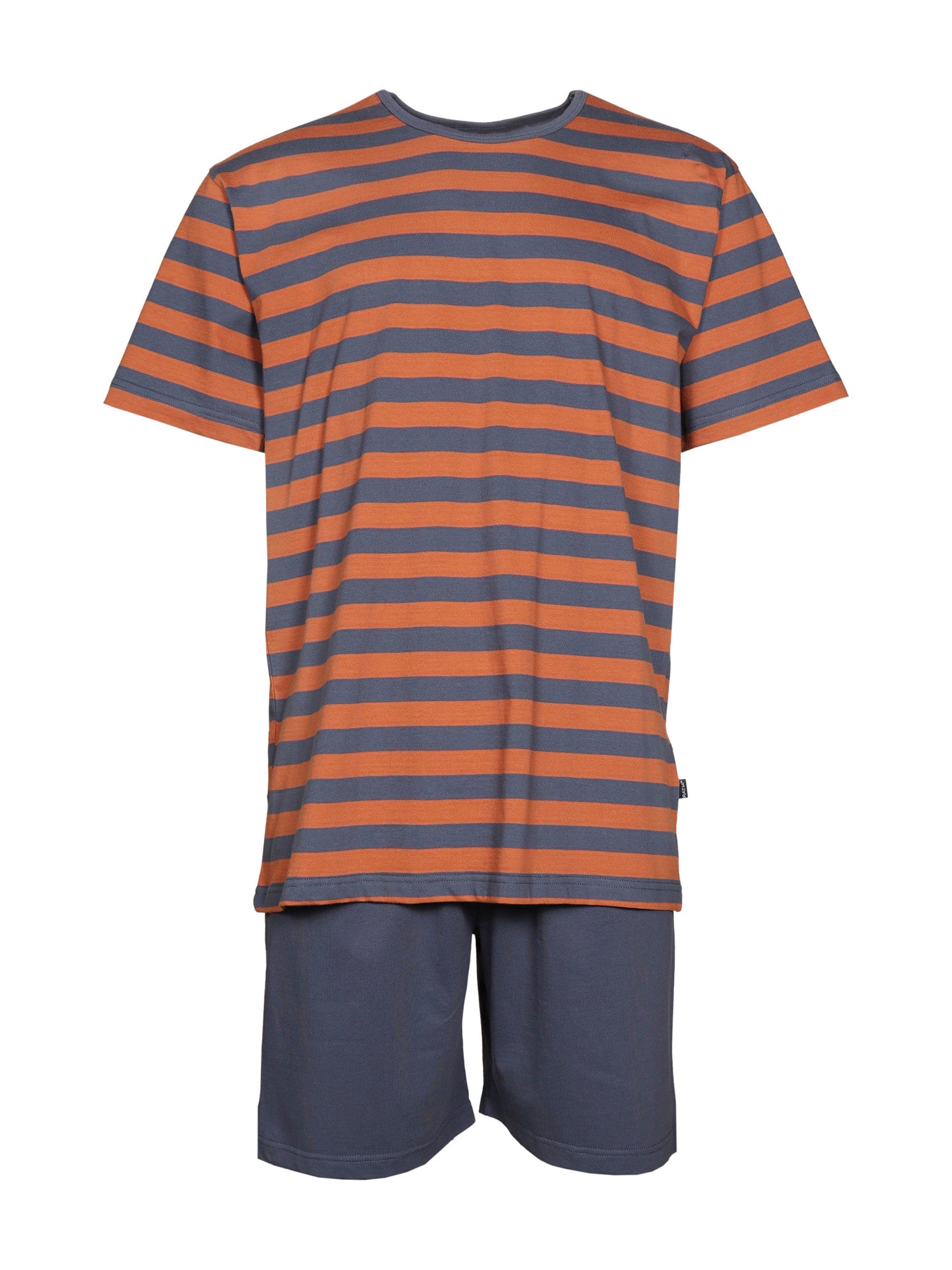 Shorts Pajamas Stripe, Blue/Copper
