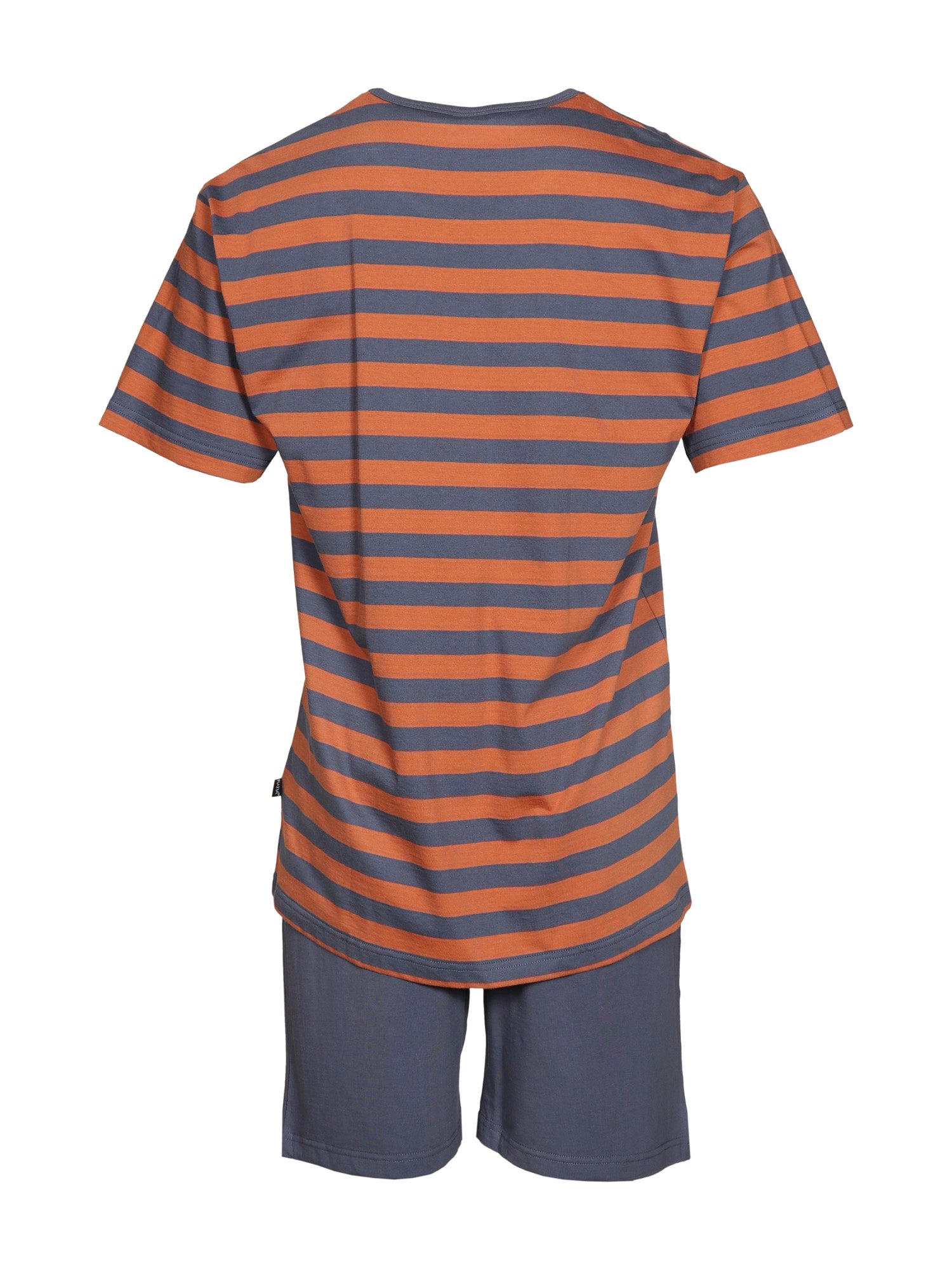 Shorts Pajamas Stripe, Blue/Copper