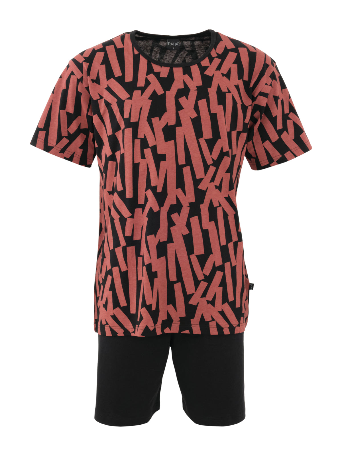 Shortsipyjama Liitu, Musta/Ruoste