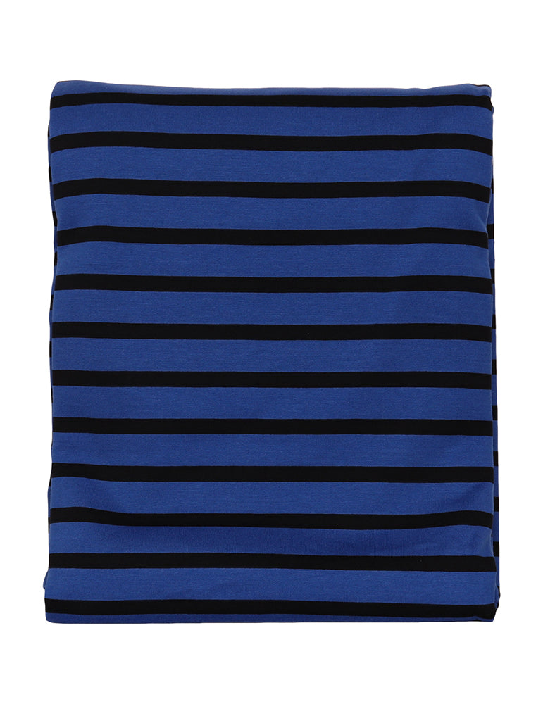 Pussilakanasetti 150 x 210 cm ja 50 x 60 cm Raita, Sininen/Musta