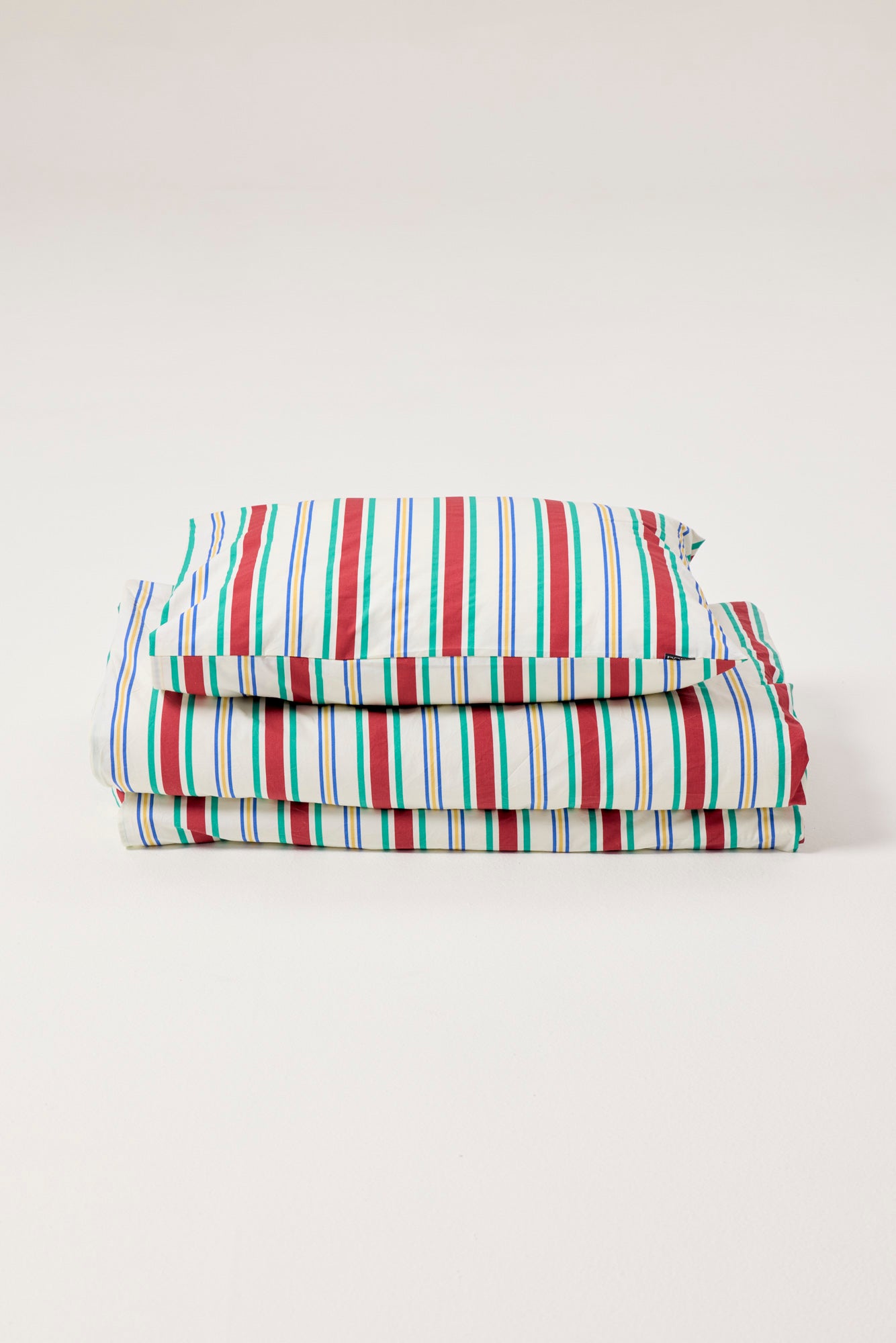 Duvet Cover Set 150 x 210 cm and 50 x 60 cm Stripe, Multicolor