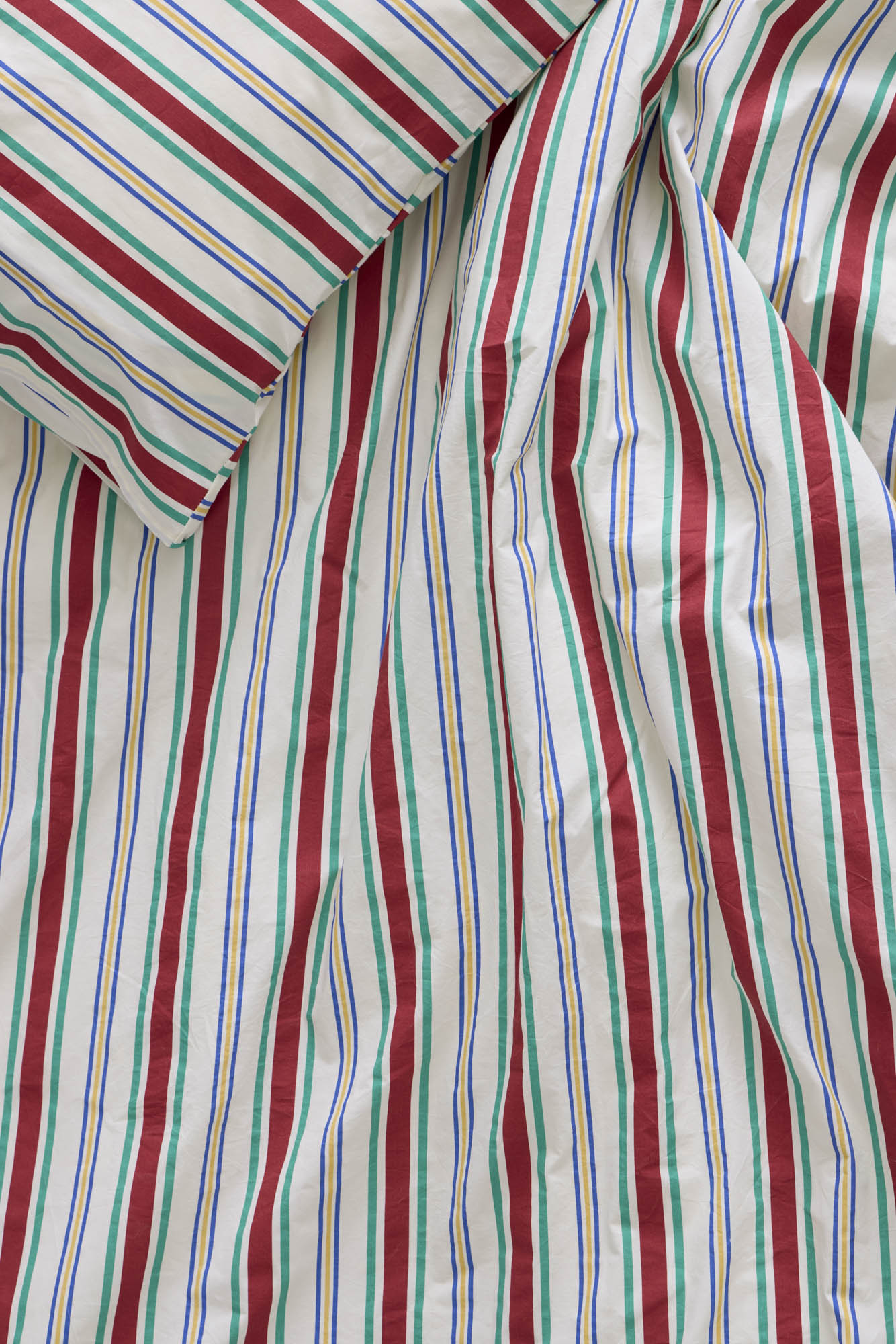 Duvet Cover Set 150 x 210 cm and 50 x 60 cm Stripe, Multicolor