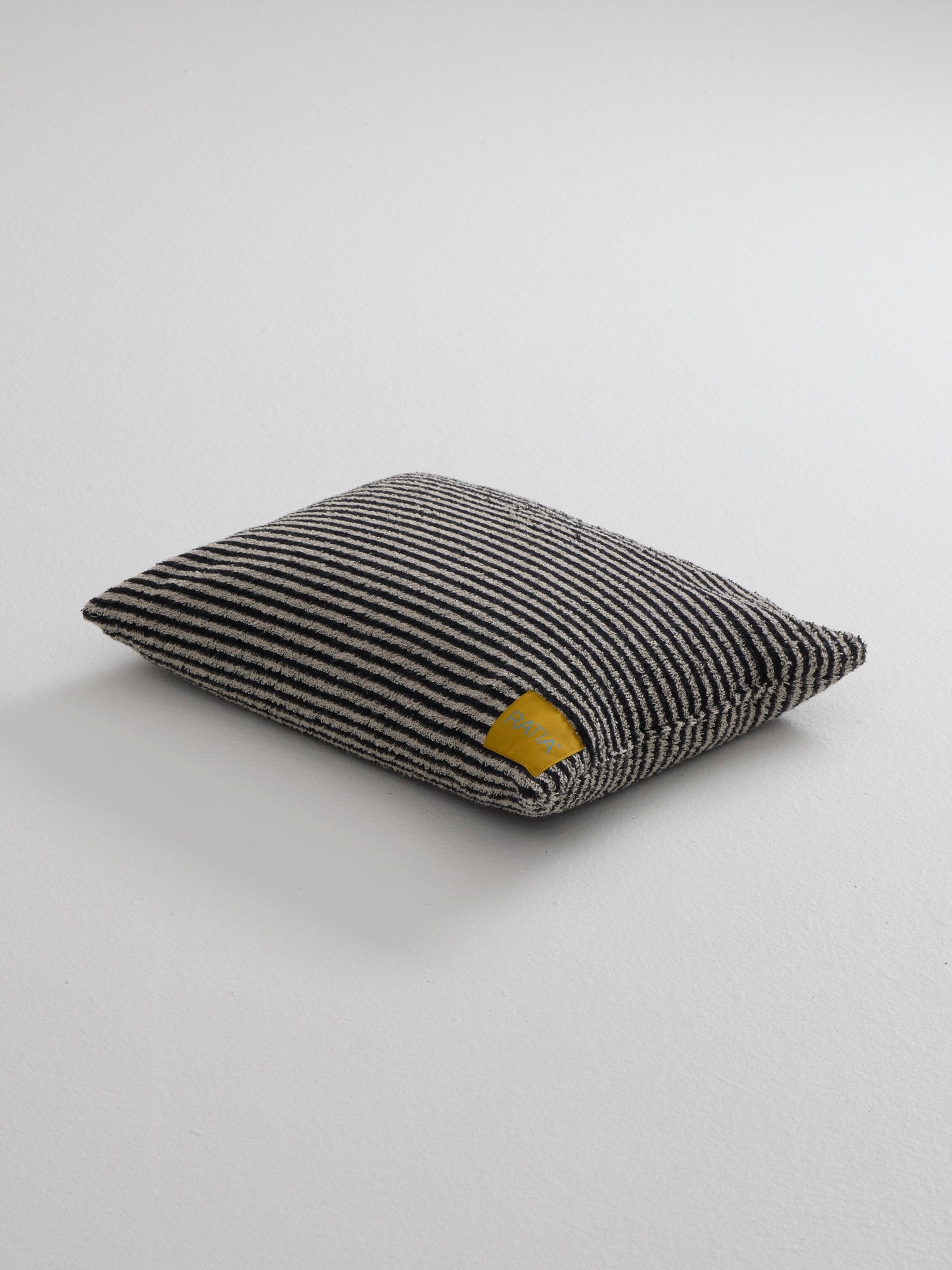 Sauna Pillow Stripe, Black/Sand