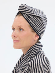 Hair towel Raita, Black/Sand