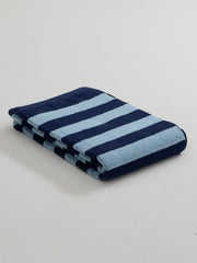 Bath towel Stripe, Blue / Blue