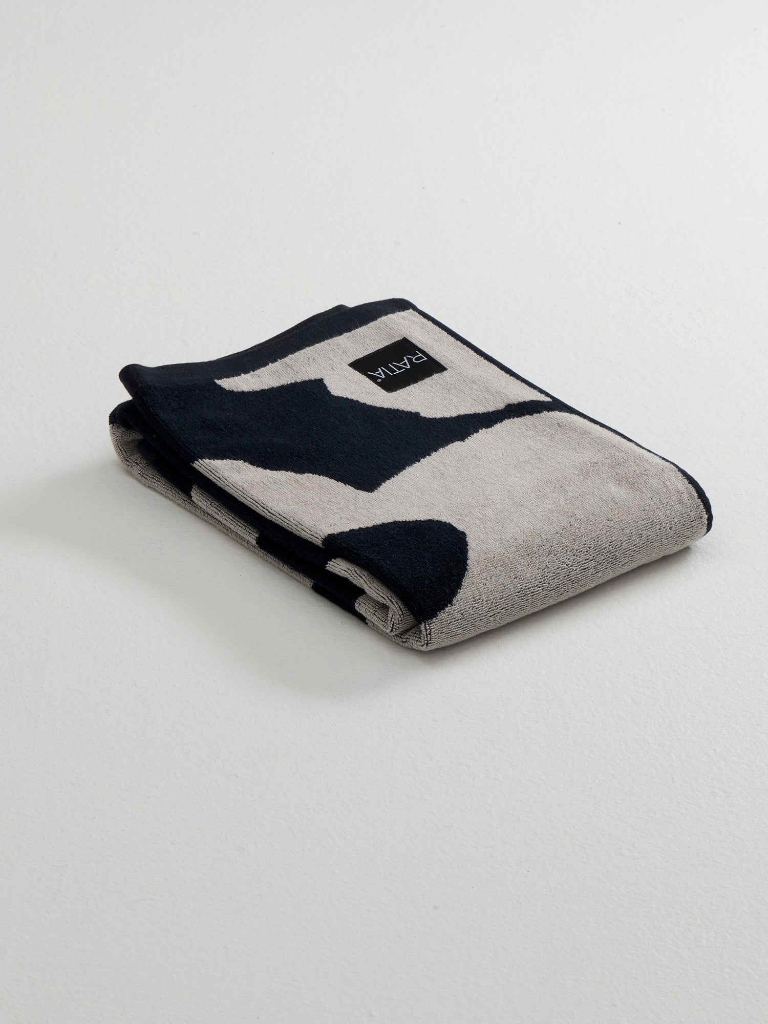 Bathtowel City Blossom, Black/Sand, 