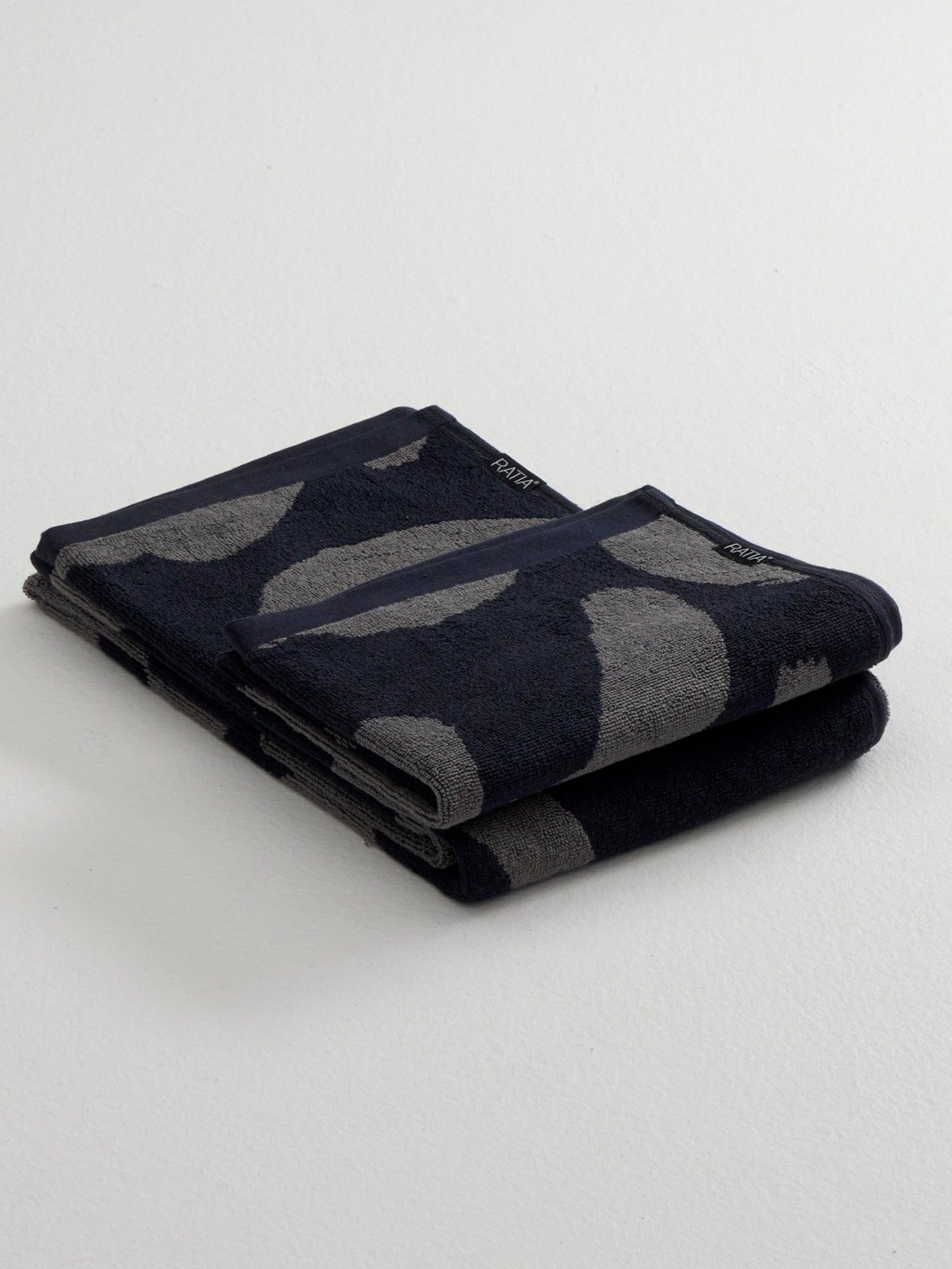 Hand Towel Nuppunen, Black/Grey